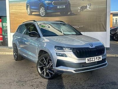Brilliant silver metallic Used 2023 Skoda Karoq SportLine SUV | £24,495 (Fair price)