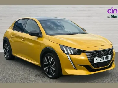 Used Peugeot 208 GT-line 101 HP (74 kW) 2020 Yellow Hatchback