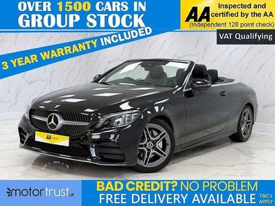Black Used 2020 Mercedes C200 AMG line Cabriolet | £19,800 (Fair price)