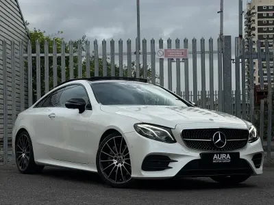 Used Mercedes E300 AMG line 245 HP (180 kW) 2018 White Coupe