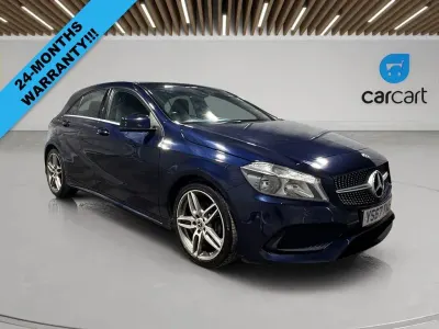 Used Mercedes A180 AMG line 109 HP (80 kW) 2017 Blue Hatchback