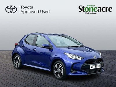 New Toyota Yaris Hybrid Design 2025 Blue Hatchback