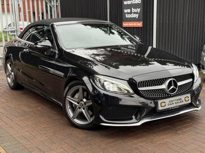 Black Used 2018 Mercedes C220 AMG line Cabriolet | £15,250 (Good price)