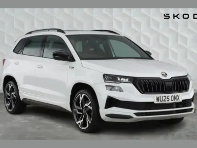 Used Skoda Karoq SportLine 150 HP (110 kW) 2025 Moon white metallic SUV