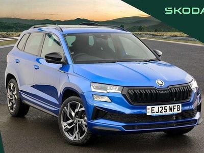 Race blue metallic Used 2025 Skoda Karoq SportLine SUV | £31,995 (A bit pricey)
