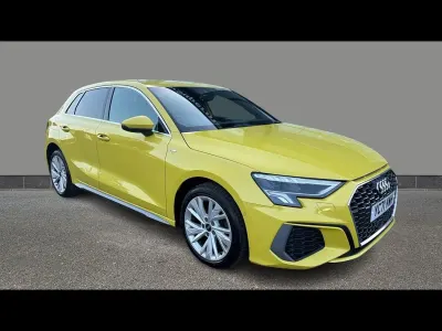 Used Audi A3 e-tron S-Line 2021 Yellow Hatchback