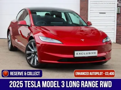 Used Tesla Model 3 Long Range RWD 366 kW (498 HP) 2025 Red Sedan