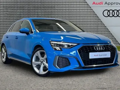 Used Audi A3 S-Line 147 HP (108 kW) 2021 Blue Sedan
