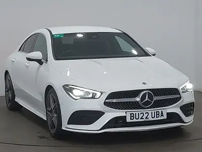 Used Mercedes CLA200 AMG line 163 HP (119 kW) 2022 White Coupe