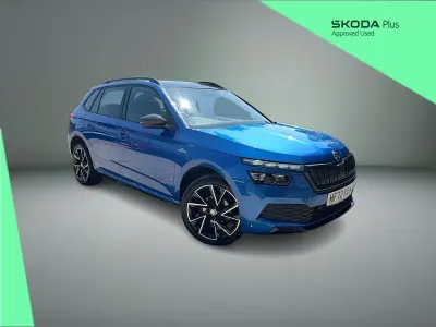 Used Skoda Kamiq Monte Carlo 81 HP (59 kW) 2022 Race blue metallic SUV