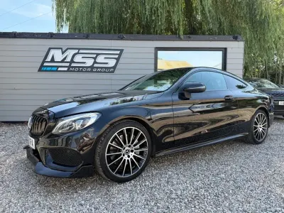 Used Mercedes C300 AMG line 245 HP (180 kW) 2017 Black Coupe
