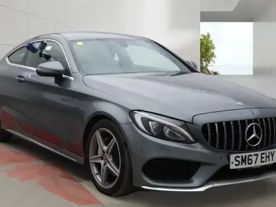 Used Mercedes C220 AMG line 170 HP (125 kW) 2017 Grey Coupe