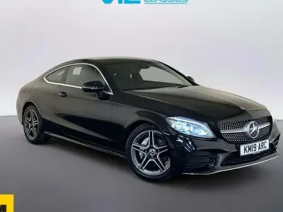 Begagnad Mercedes C220 AMG line 194 HK (142 kW) 2019 Svart Sportkupé