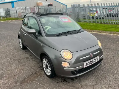 Used Fiat 500 Lounge 69 HP (50 kW) 2009 Grey Cabriolet