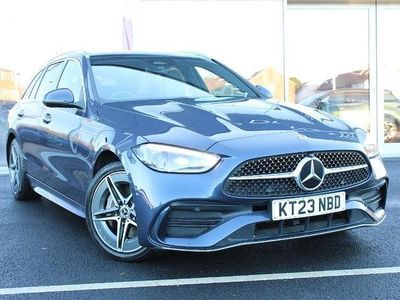 Blue Used 2023 Mercedes C300e AMG Line Premium Plus Estate | £29,995 (Fair price)