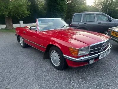 Used Mercedes SL380 1981 Red Cabriolet