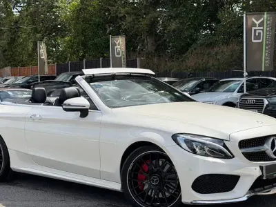 Used Mercedes C250 AMG Line Premium Plus 204 HP (150 kW) 2017 White Cabriolet
