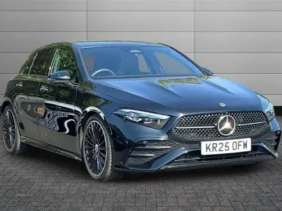 Used Mercedes A180 AMG Line Premium Plus 136 HP (100 kW) 2023 Cosmos black Hatchback