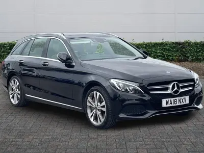 Used Mercedes C350e Premium Plus 2018 Black Estate