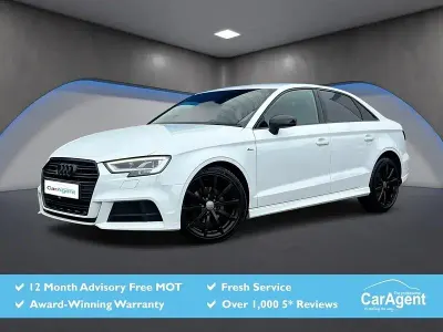 Used Audi A3 Black Edition 150 HP (110 kW) 2018 White Sedan