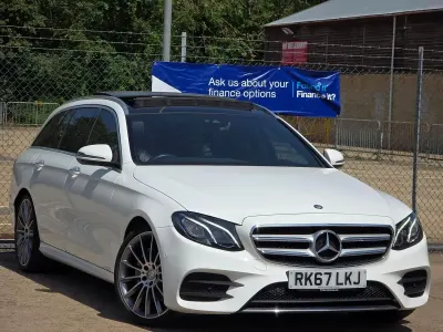 Used Mercedes E220 AMG line 2017 White Estate