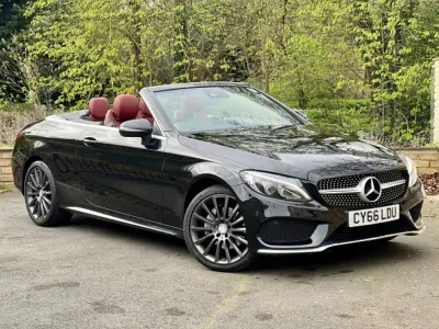 Used Mercedes C220 AMG line 2017 Black Cabriolet