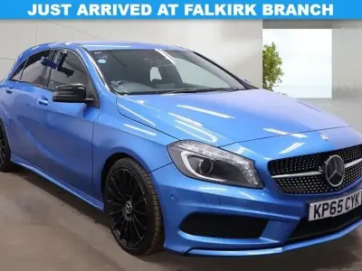 Used Mercedes A200 AMG 136 HP (100 kW) 2015 Blue Hatchback