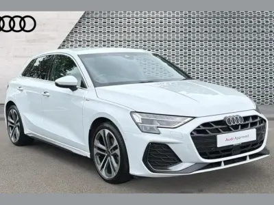 Used Audi A3 S-Line 113 HP (83 kW) 2025 White Hatchback