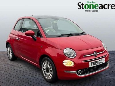 Red Used 2019 Fiat 500 Lounge Hatchback | £7,995 (Fair price)
