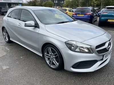 Used Mercedes A200 AMG line 134 HP (98 kW) 2017 Silver Hatchback