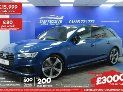 Usado Audi A4 Black Edition 150 CV (110 kW) 2019 Azul Familiar