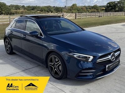 Blue Used 2019 Mercedes A35 AMG Premium Plus Hatchback | £22,995 (Fair price)