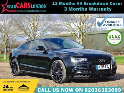 Used Audi A5 Black Edition 177 HP (130 kW) 2015 Black Coupe