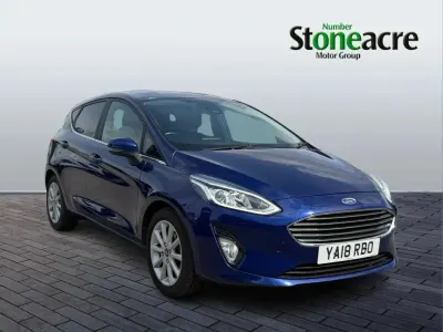 Used Ford Fiesta Titanium 125 HP (91 kW) 2018 Blue Hatchback