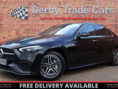 Used Mercedes C300e AMG line 2022 Black Sedan
