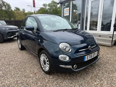 Used Fiat 500 Lounge 69 HP (50 kW) 2016 Blue Hatchback