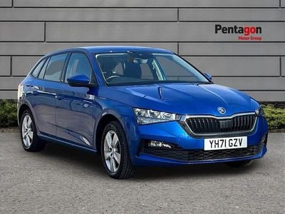 Used Skoda Scala SE 108 HP (79 kW) 2021 Blue Hatchback
