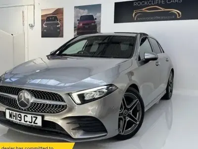 Used Mercedes A180 AMG Line Premium 136 HP (100 kW) 2019 Silver Hatchback