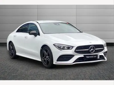 Used Mercedes CLA180 AMG Line Premium 136 HP (100 kW) 2023 Digital white Sedan