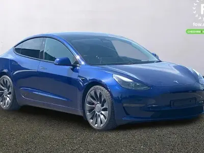 Used Tesla Model 3 Performance 334 kW (455 HP) 2022 Blue Sedan