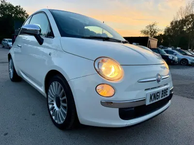 Used Fiat 500 Lounge 69 HP (50 kW) 2011 White Hatchback
