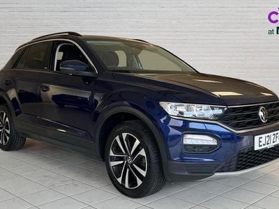 Atlantic blue metallic Used 2021 VW T-Roc United SUV | £14,740 (Fair price)