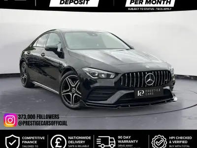 Used Mercedes CLA180 AMG line 136 HP (100 kW) 2023 Black Coupe
