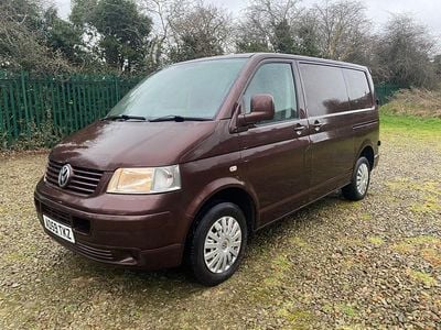 Used VW T5 102 HP (75 kW) 2009 Blackberry brown Van