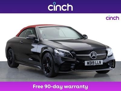 Black Used 2019 Mercedes C200 AMG line Cabriolet | £15,119 (Good price)