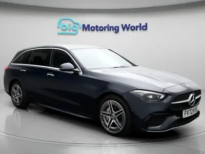 Used Mercedes C300e AMG line 2022 Blue Estate