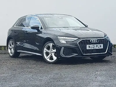Used Audi A3 S-Line 150 HP (110 kW) 2021 Black Sedan