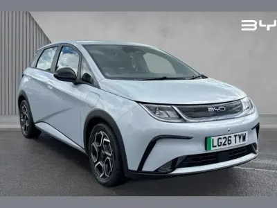 New BYD Dolphin Boost 130 kW (177 HP) 2026 Metallic  skiing white Hatchback