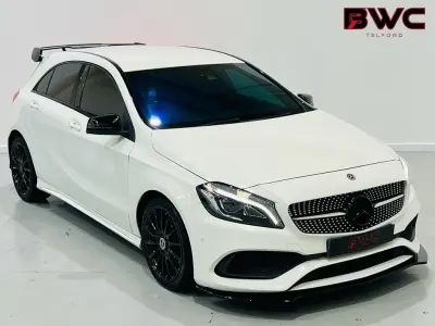 Used Mercedes A200 AMG line 136 HP (100 kW) 2017 White Hatchback