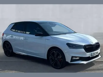 Used Skoda Fabia 174 HP (127 kW) 2026 Moon white metallic black magic pearl effect Hatchback